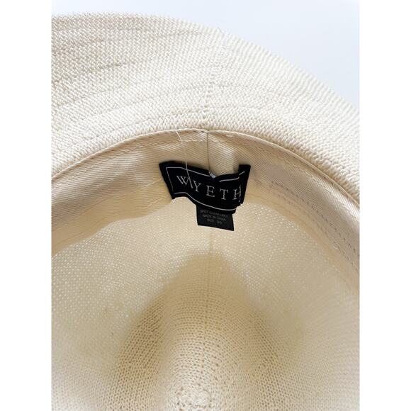 Women\'s Wyeth Anthropologie Winona Packable Panama Hat in Ivory Leather Trim main image 3